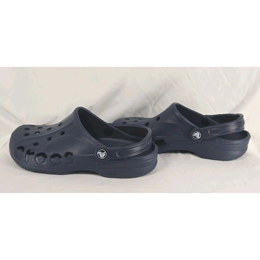 Crocs Unisex Baya Clogs, Navy Blue Slip On Shoes Size Men's 6/Women's 8 dadcore
